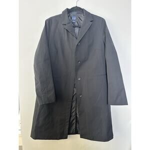 GAP Women's Black Stretch Trench Coat Sz L